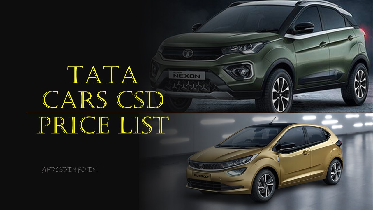 Latest Tata Car CSD Price List 2023 CSD Price List 2023